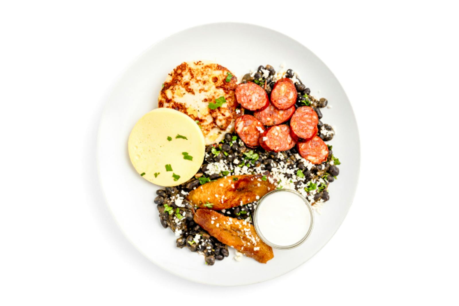 Colombian-Style Sweet Corn Arepa with Chorizo