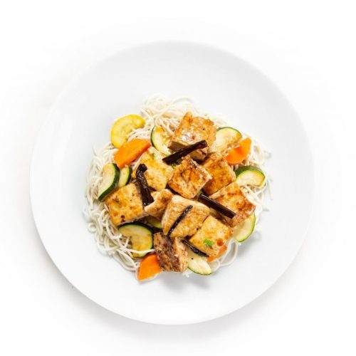 Griddled Tofu Scallion Noodles