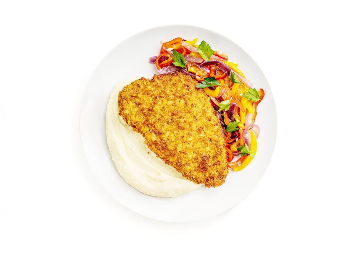 Pork Milanese with Onions and Peppers Agrodolce