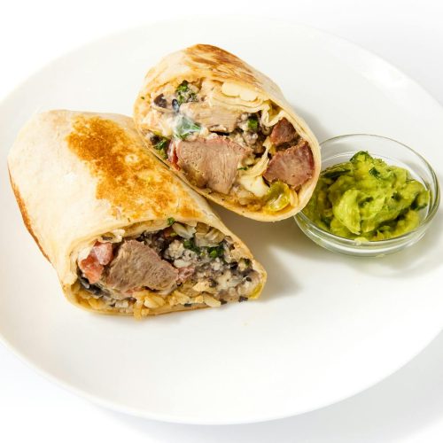 Mission-Style Pernil Burrito