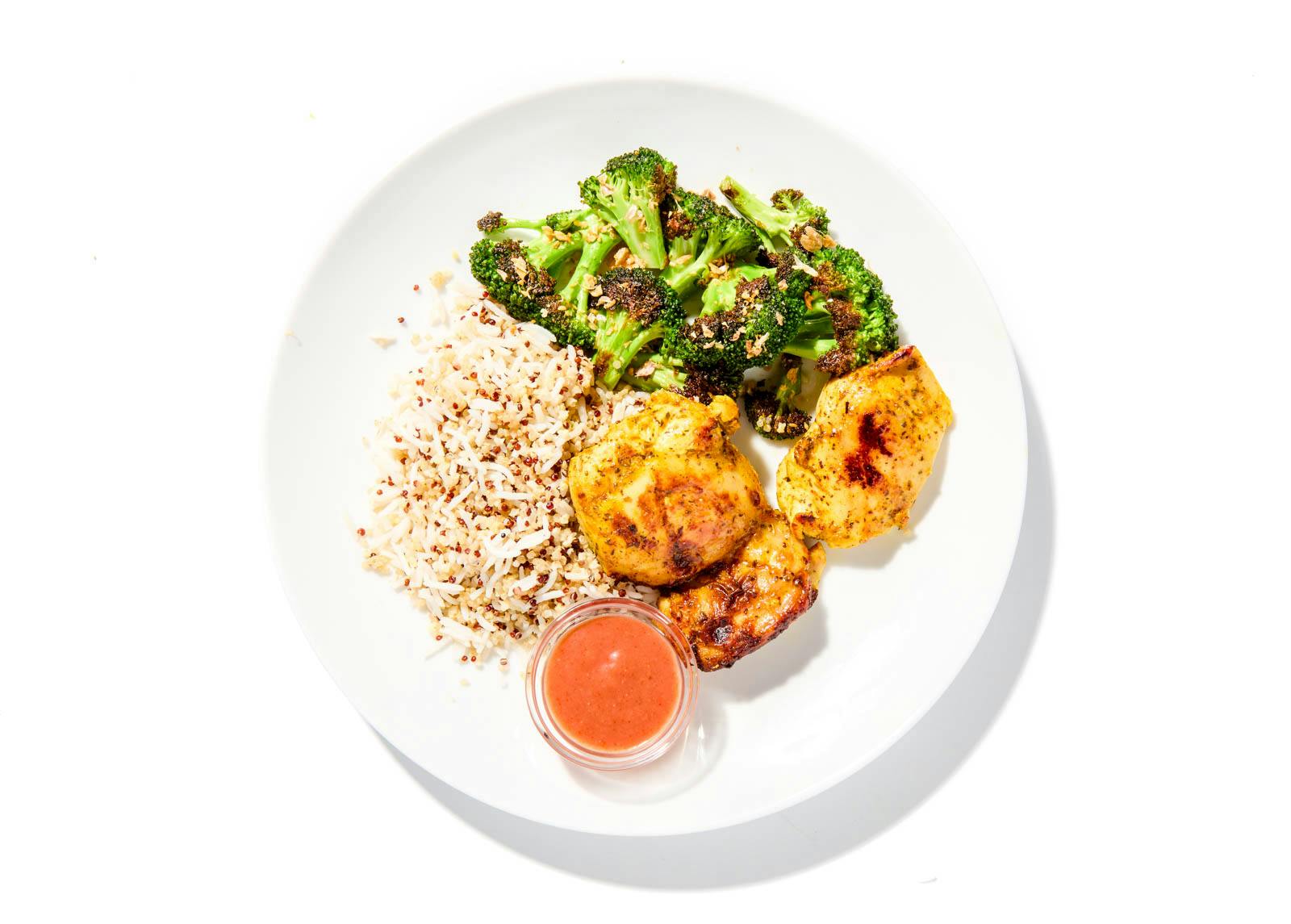 Moroccan Chicken Kebab & Grains