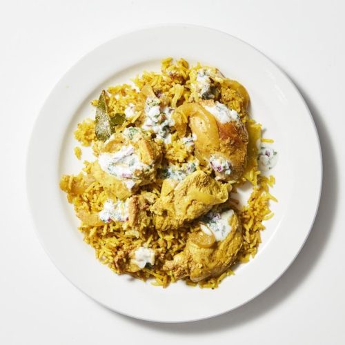 Chicken Biryani with Caramelized Onions