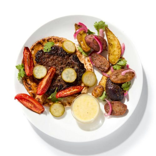 Mediterranean Pita Smash Burger