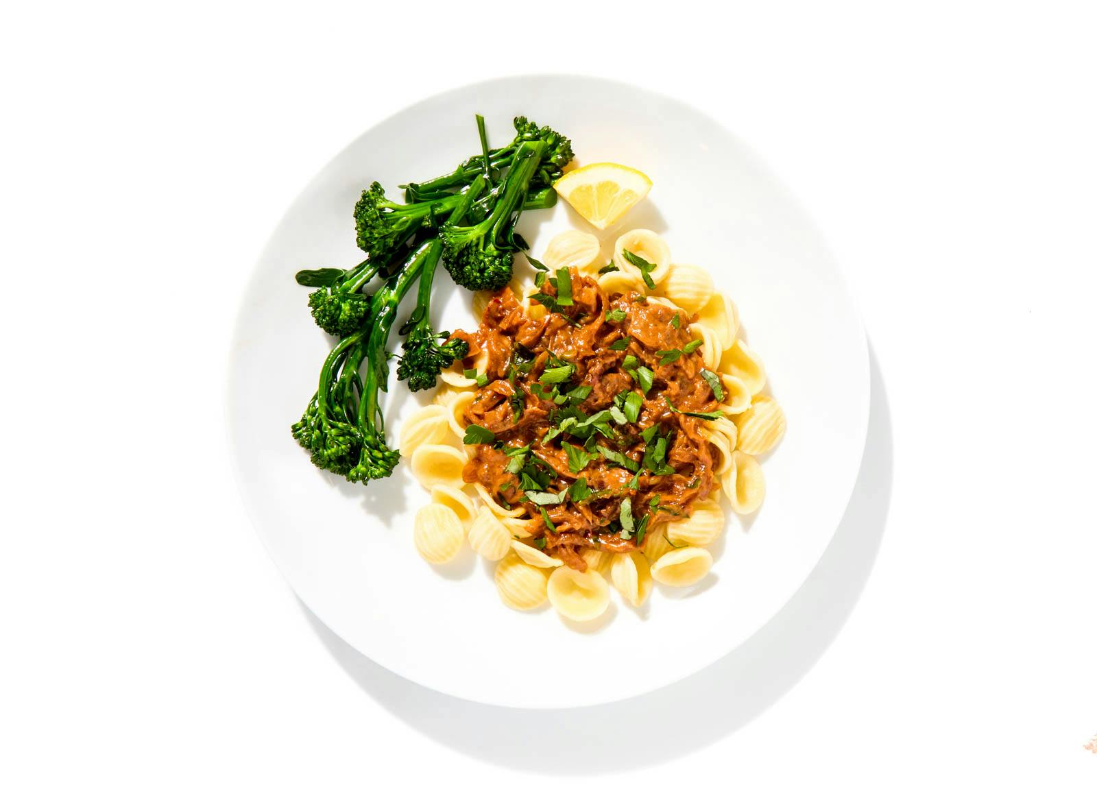 Orecchiette Pasta & Baked Caramelized Onion