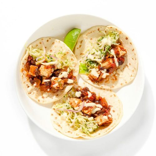 Black Bean Tofu Tinga Tacos