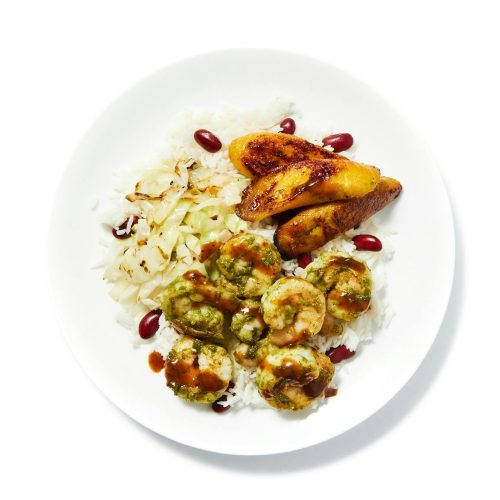Jamdown jerk shrimp and rice