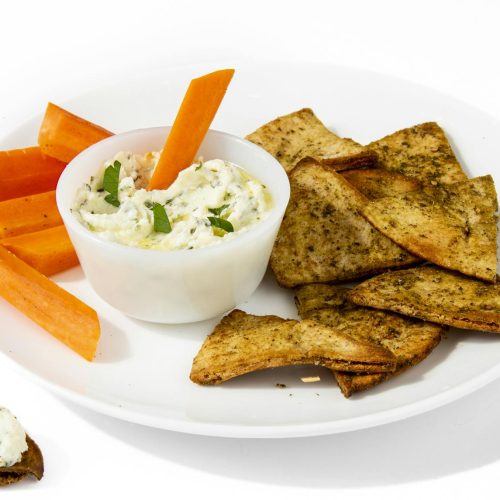 Whipped 'Feta' & Za’atar Pita Crisps