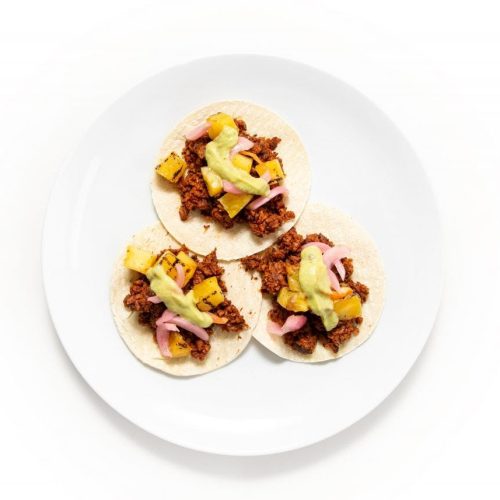 Vegan Al Pastor Tacos with Beyond Meat