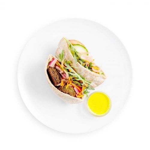 Falafel Sandwich with Whole Wheat Pita