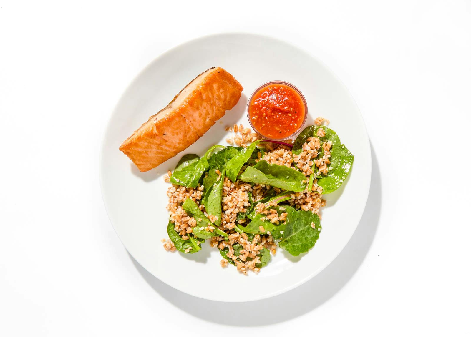 Seared Salmon & Farro