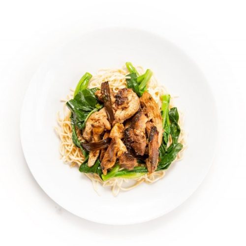 Juicy Scallion Chicken with Fresh Spring Noodles