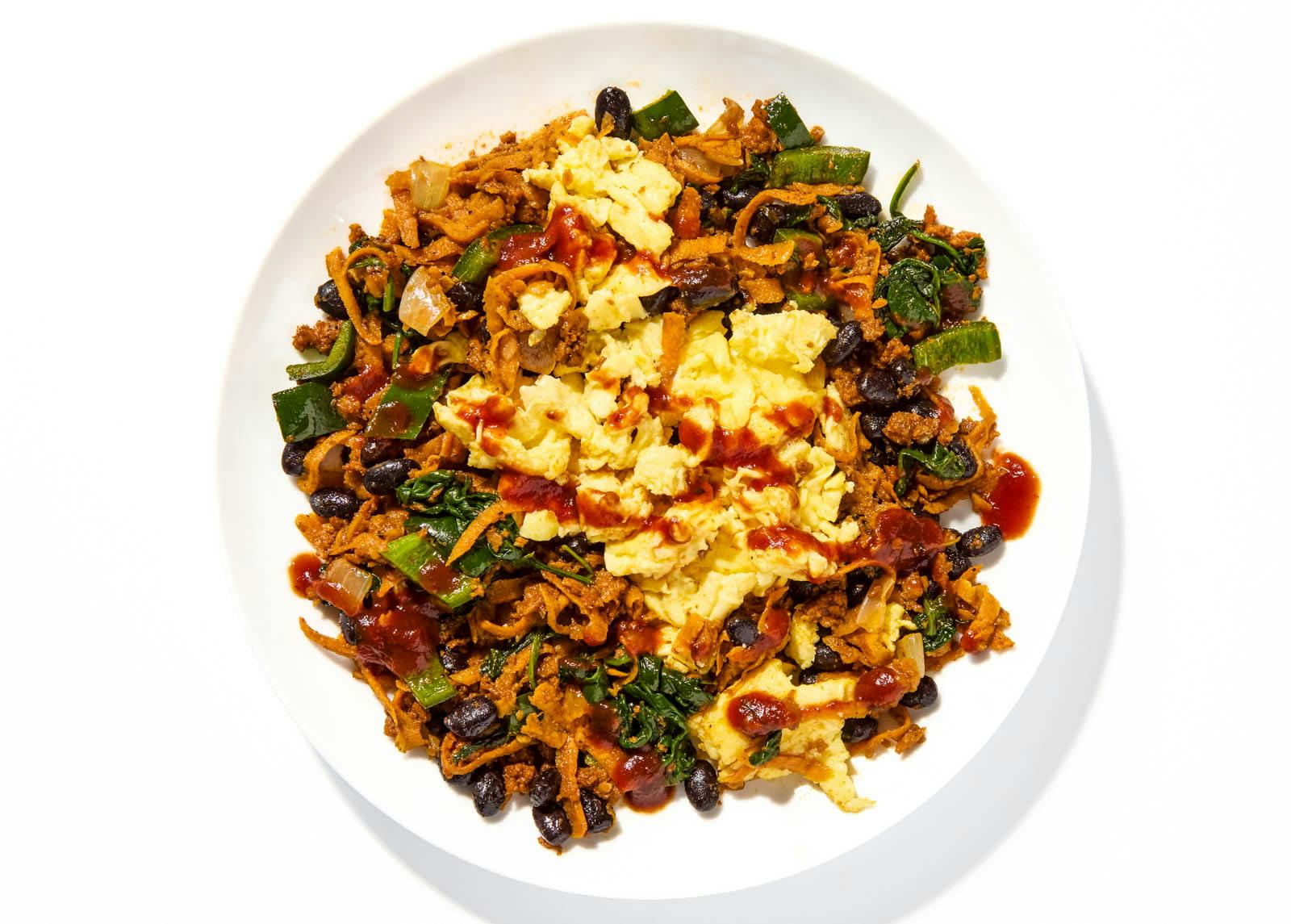 Sweet Potato, Egg, & Chorizo Hash