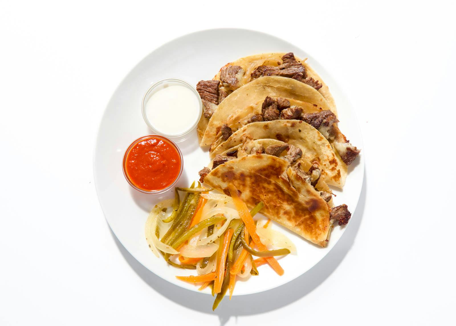 Cheesy Brisket Quesadillas