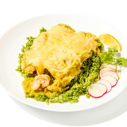 Seafood Enchiladas Suizas