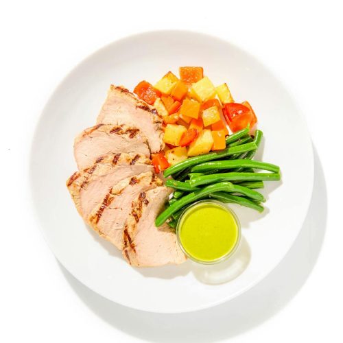 Pork Tenderloin with Spinach Sauce