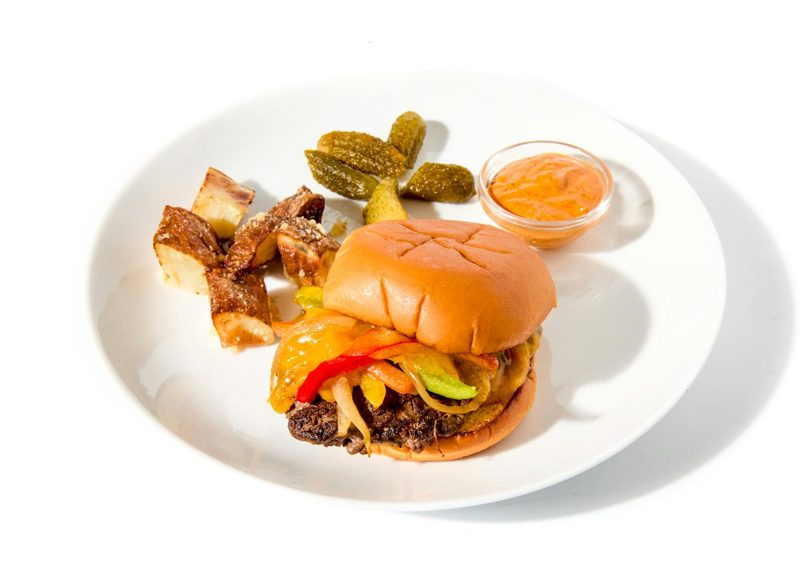Ribeye Philly Cheesesteak Burger