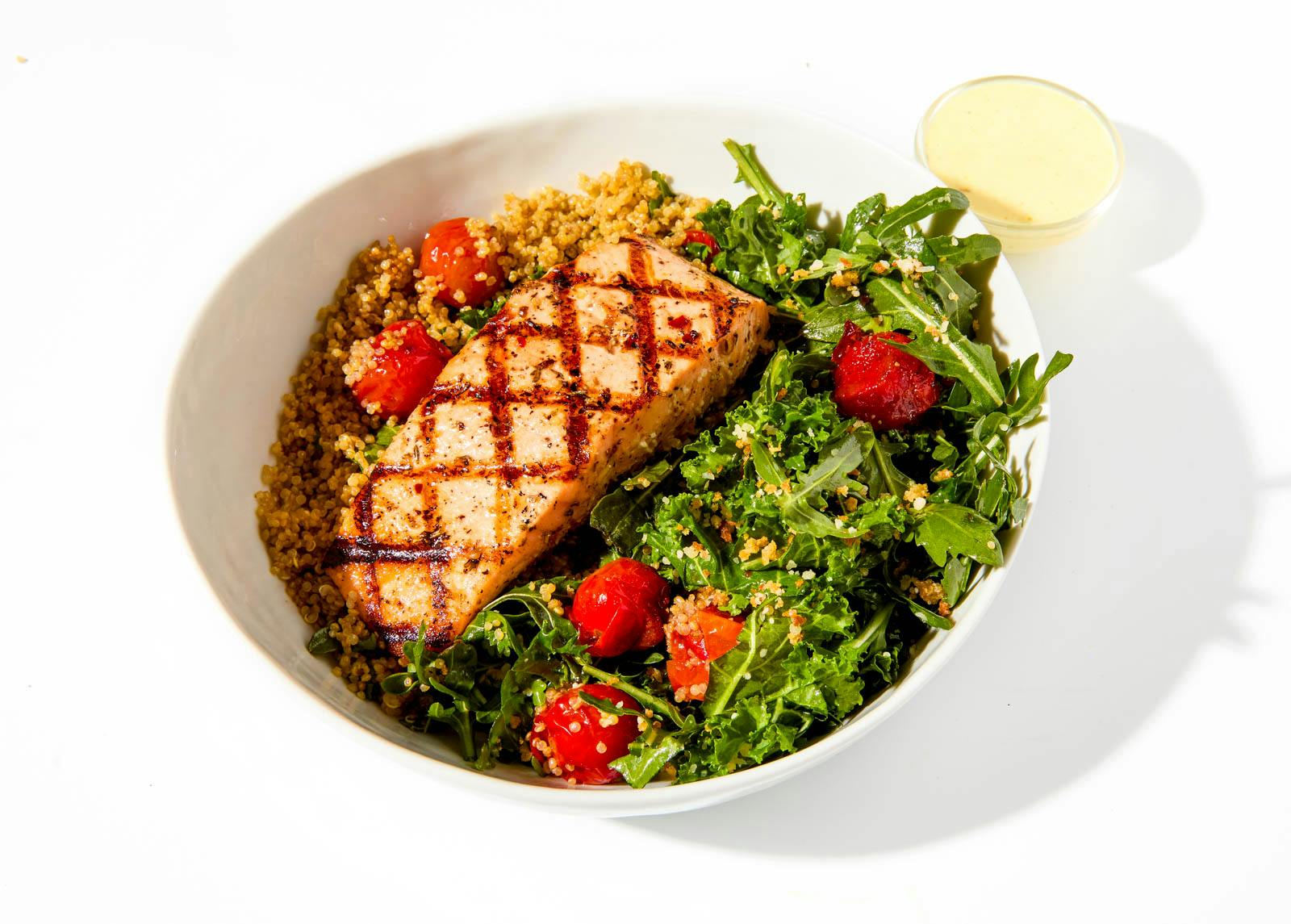 Grilled Salmon & Lemon Quinoa Salad