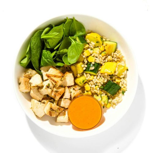 Tarragon-Roasted Chicken & Barley Bowl