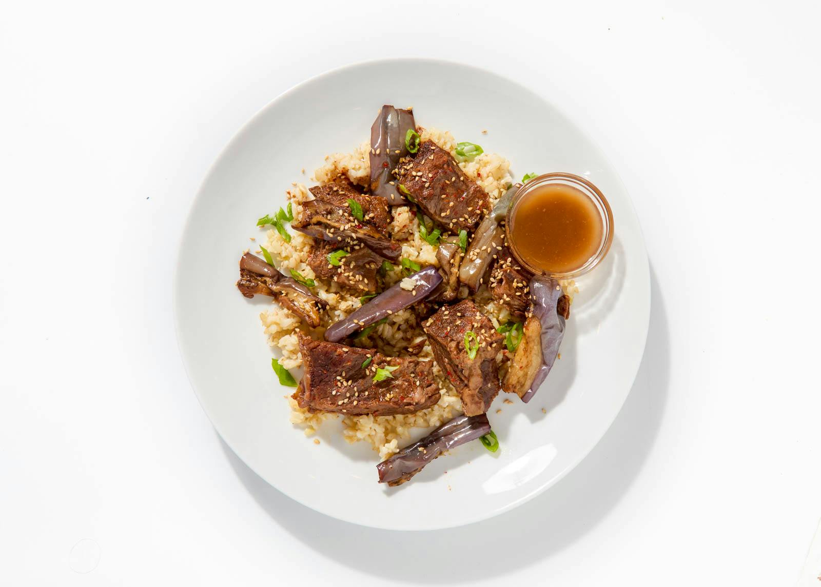 Braised Beef with Japanese Eggplant