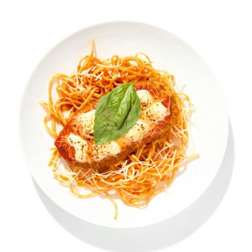 Chicken Parmesan with Linguini