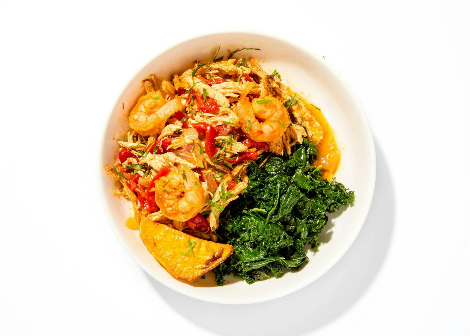 Portuguese Chicken & Shrimp Stew