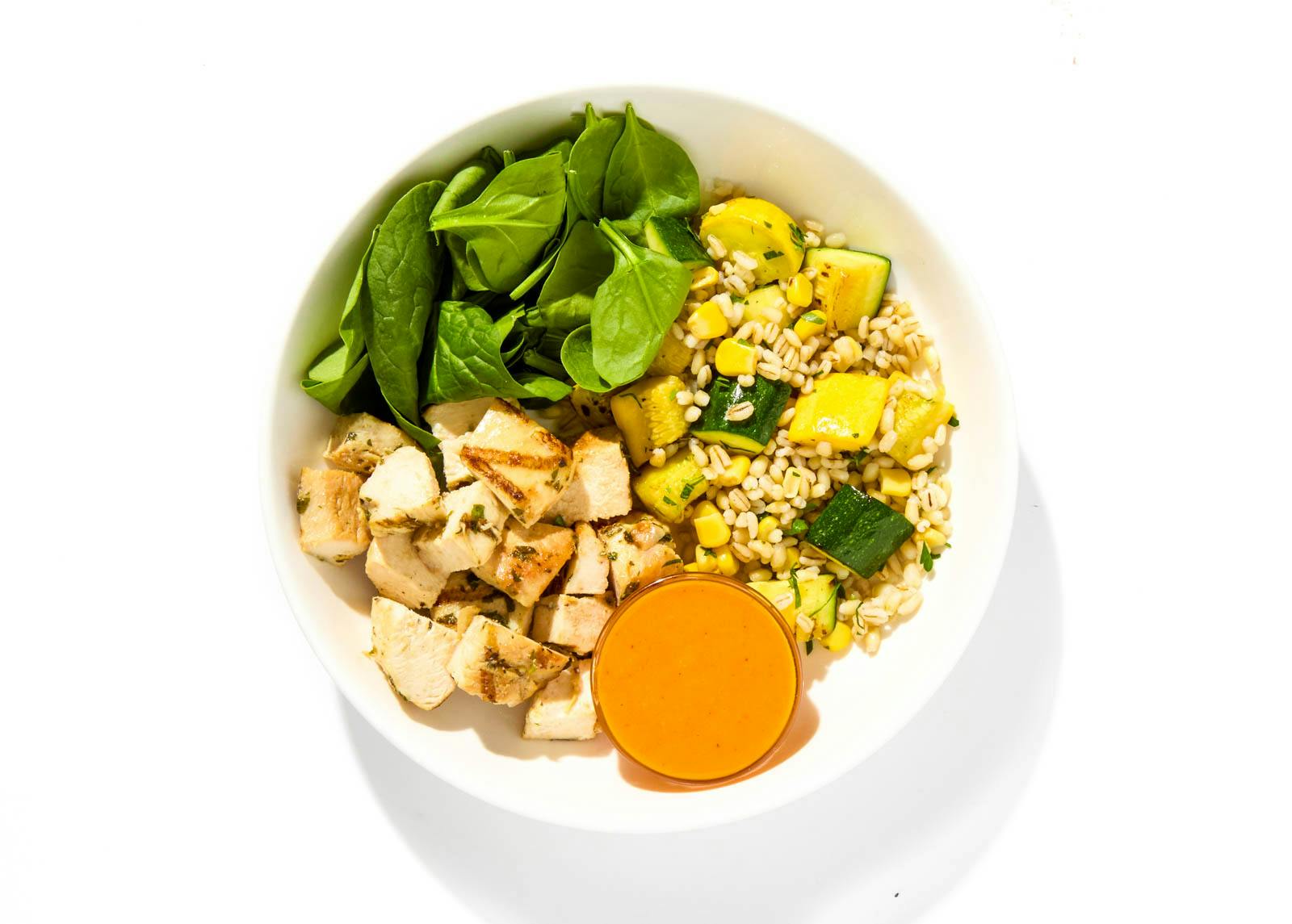 Tarragon-Roasted Chicken & Barley Bowl