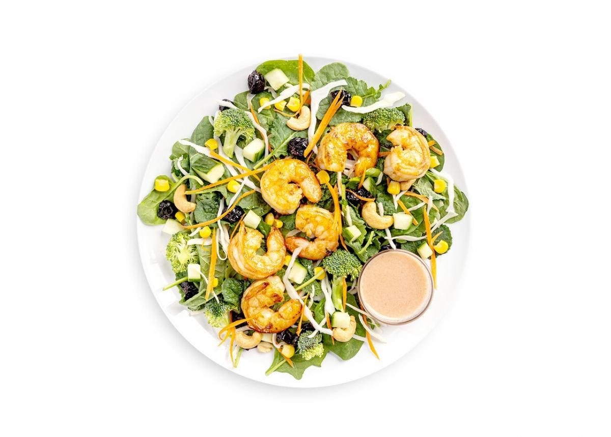 Ginger Prawn Salad & Sesame Ginger Dressing