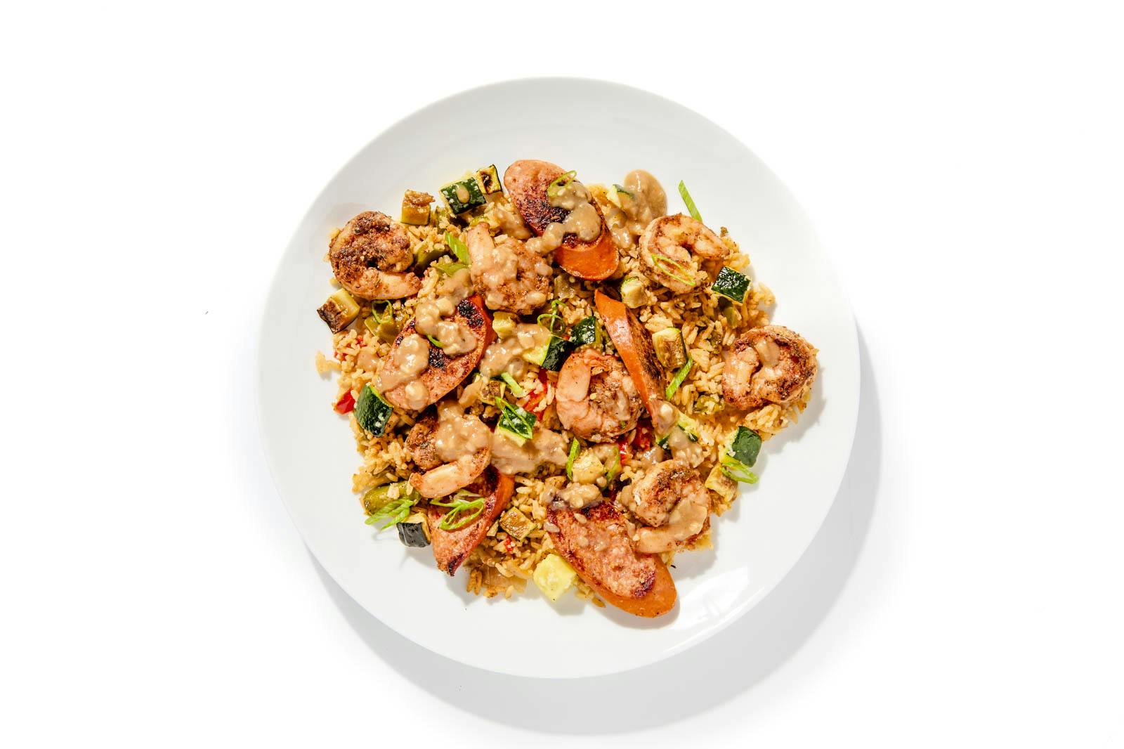 Shrimp and Smoked Andouille Sausage Jambalaya