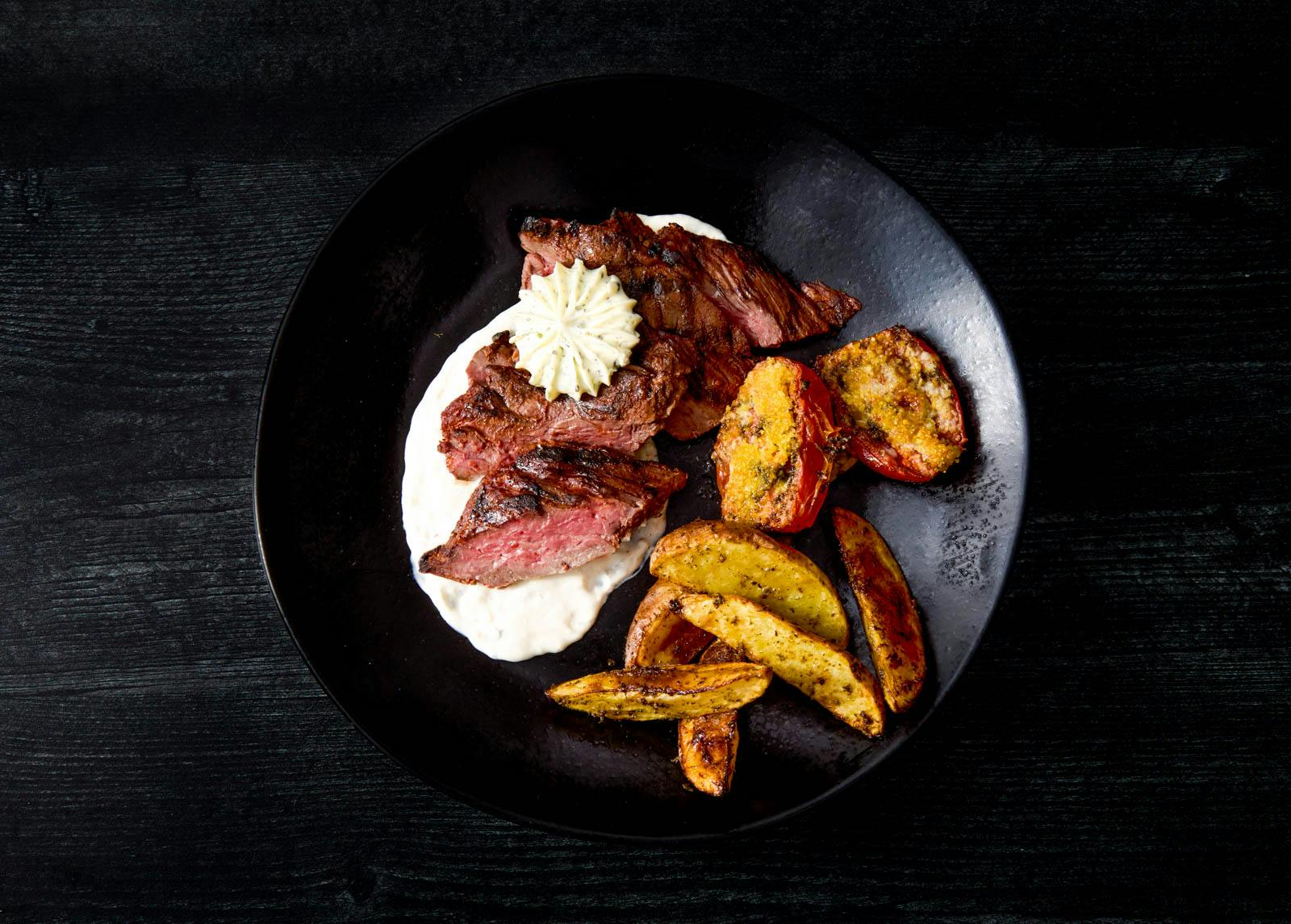 Grilled Grass Fed Skirt Steak & Herbed Frites