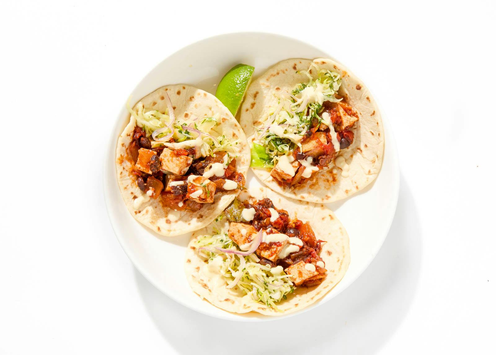 Spicy Chipotle Black Bean & Tofu Tacos