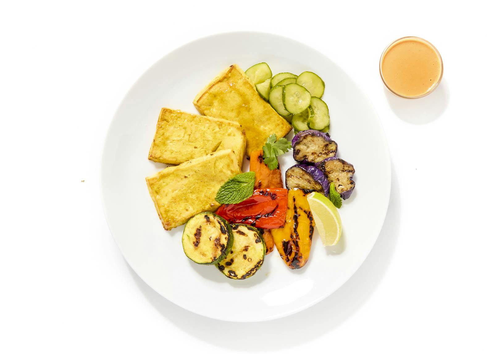 Tofu Satay and Grilled Vegetables
