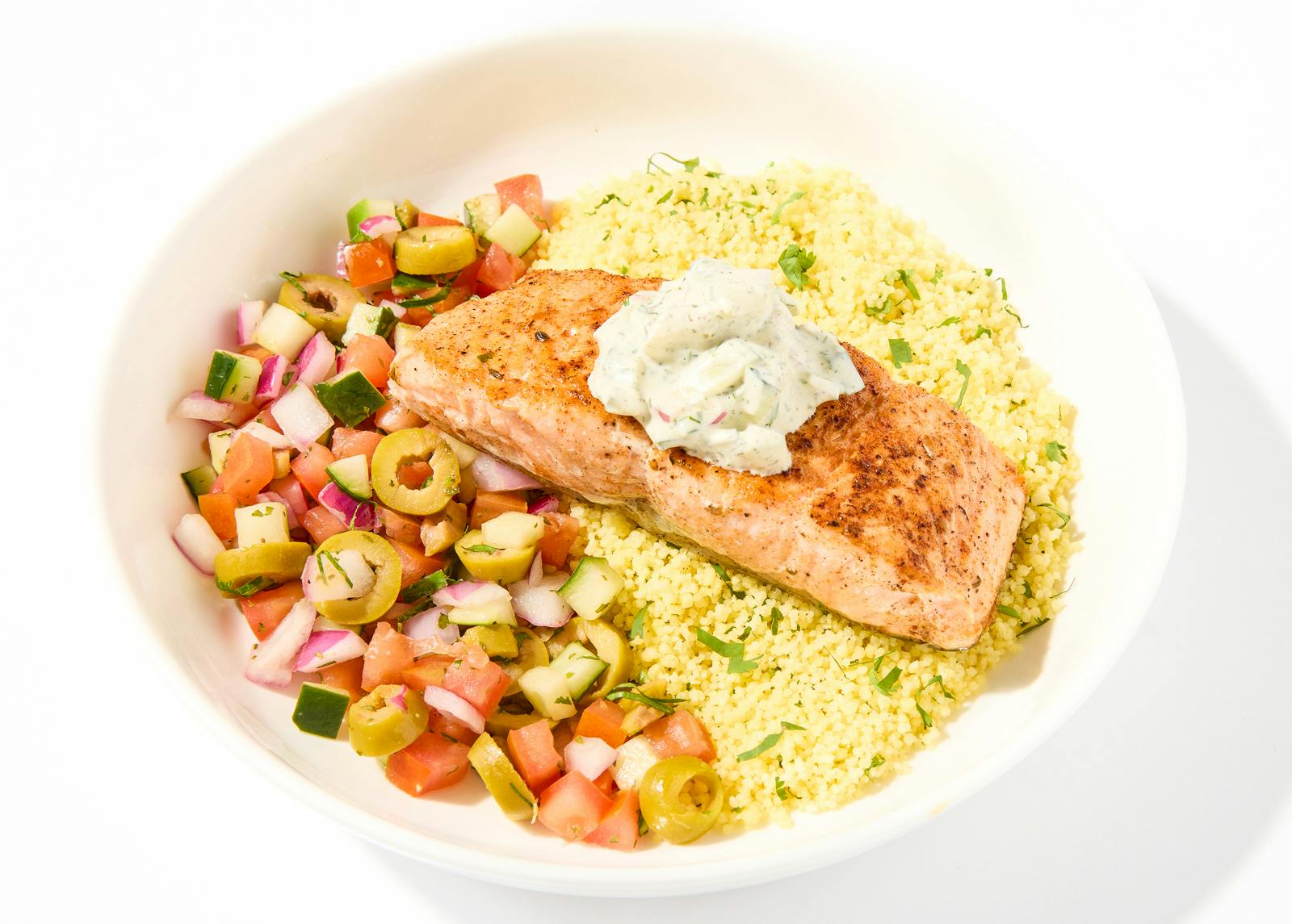 Greek Roasted Salmon Bowl