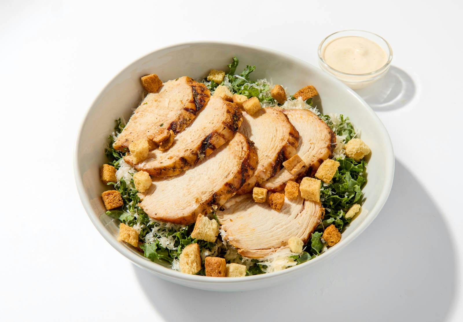 Grilled Chicken-Kale Caesar