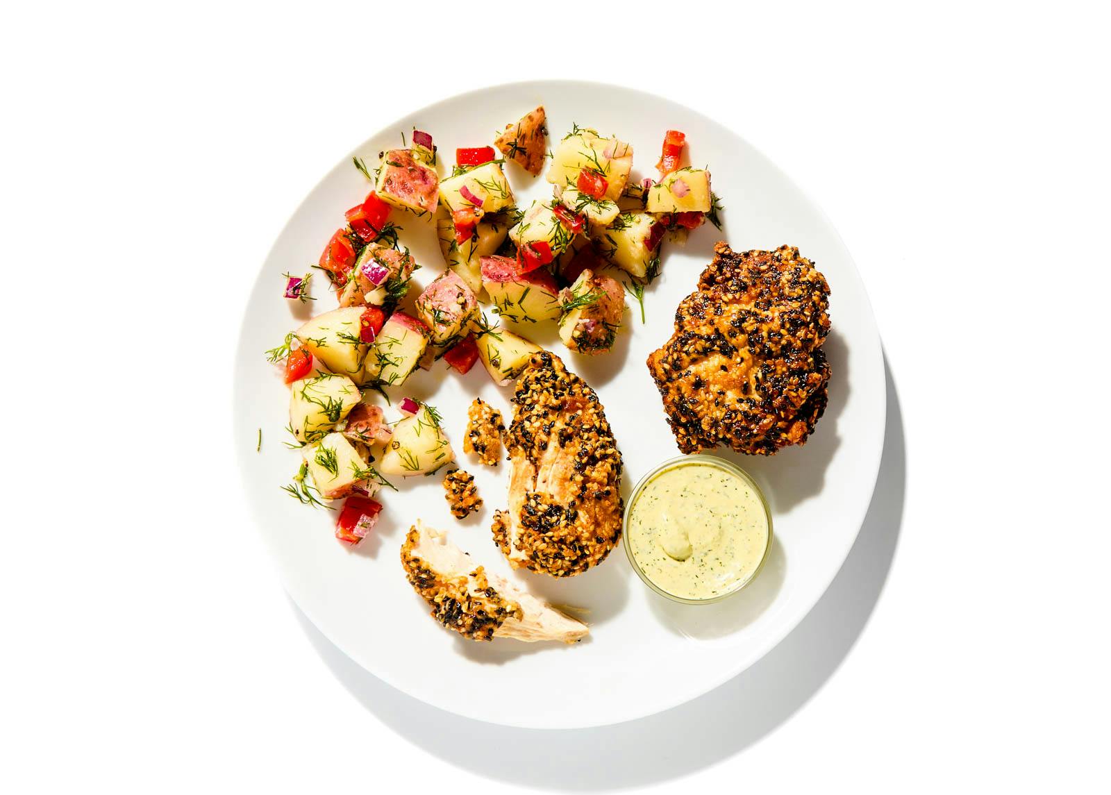 Sesame-Crusted Fried Chicken