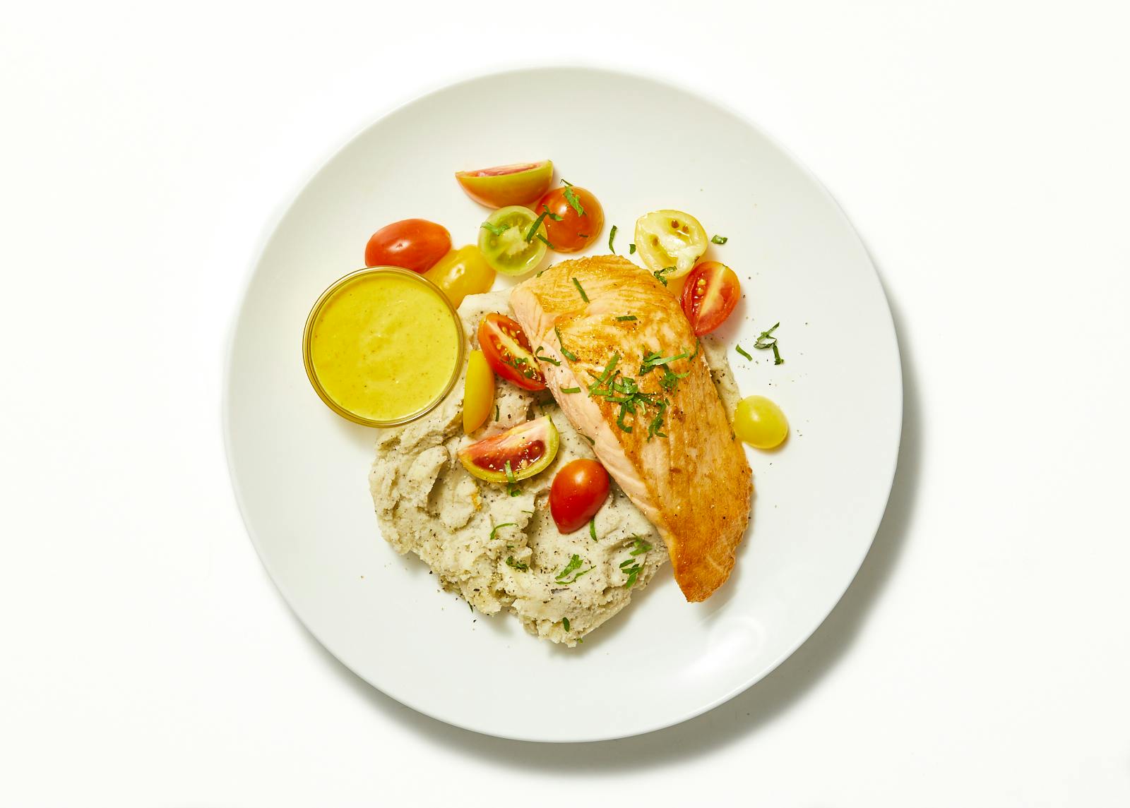 Roasted Salmon in Lobster Sauce