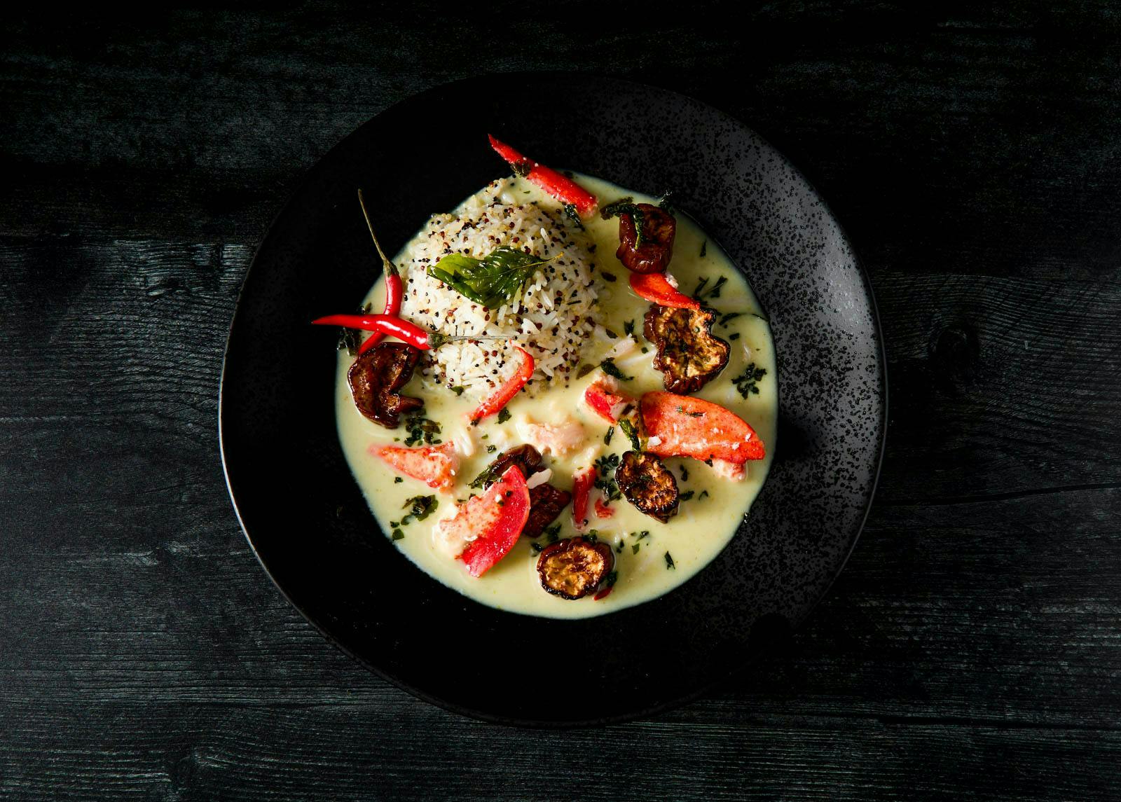 Creamy Lobster Green Curry