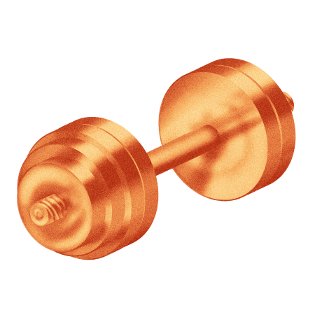 golden dumbbell